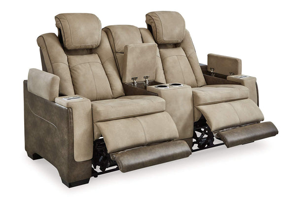 Next-Gen DuraPella Power Reclining Loveseat With Console - Slate