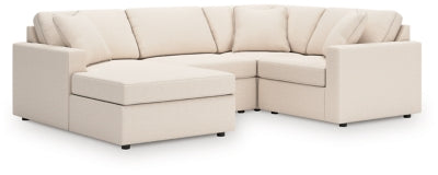 Modmax 4-Piece Sectional with Chaise – Modular & Easy-Clean Fabri