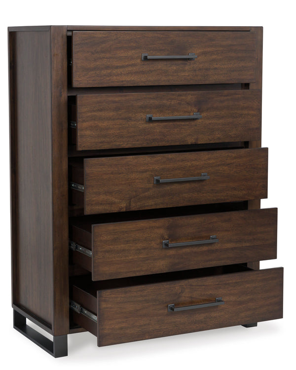 Zumbado Five Drawer Chest - Brown