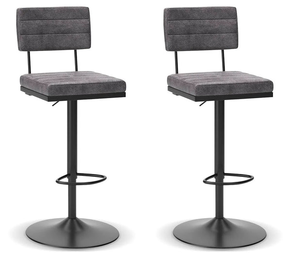 Strumford Bar Height Bar Stool - Gray/Black