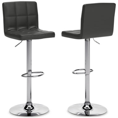 Bellatier Adjustable Height Bar Stool (Set of 2) - Black