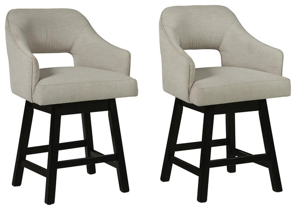 Tallenger Counter Height Bar Stool - Linen/Brown