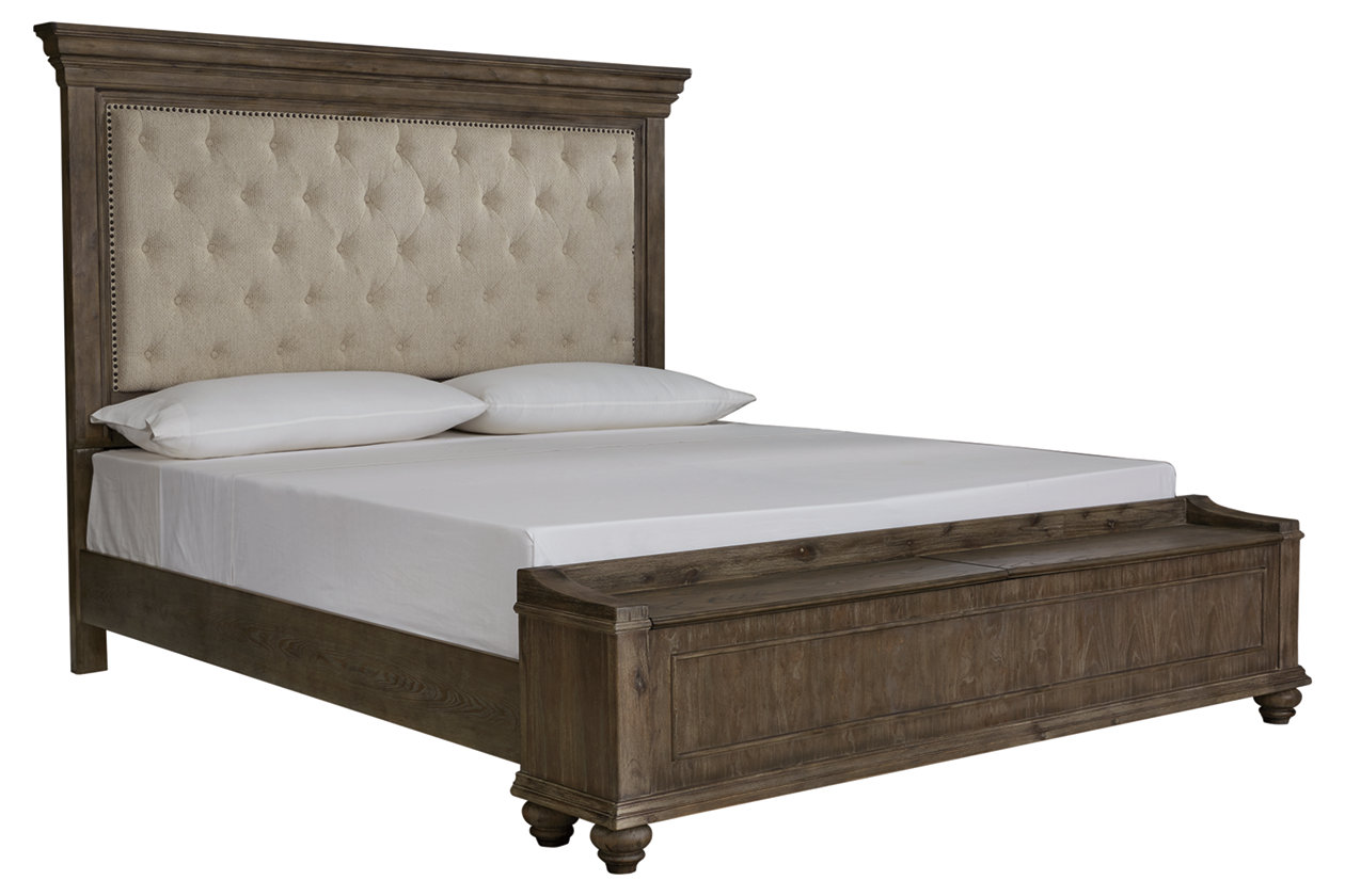 Johnelle Queen Upholstered Panel Bed with Storage