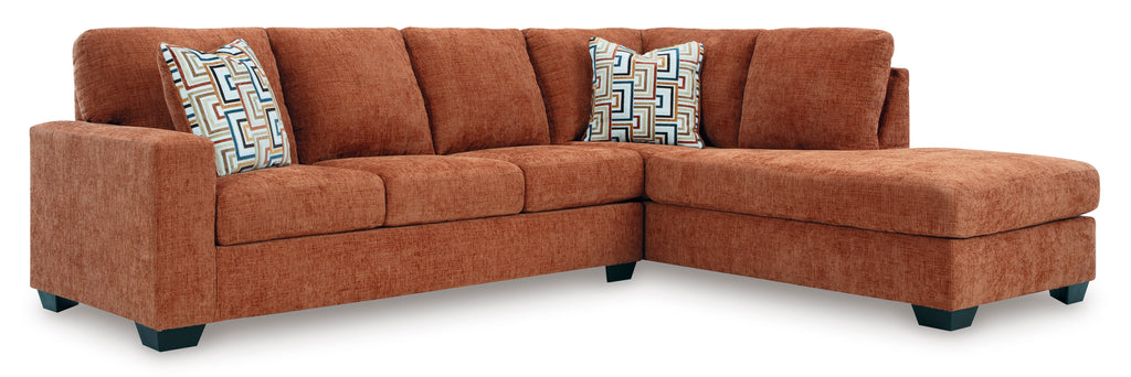 Aviemore 2-Piece Sectional with RAF Chaise - Spice