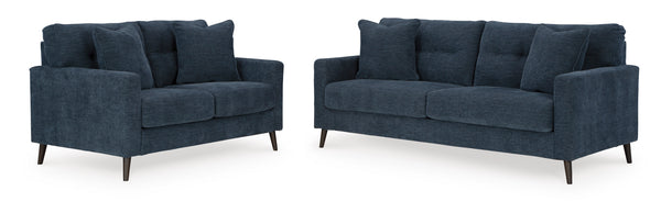 Bixler Sofa and Loveseat - Navy