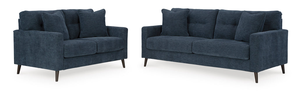 Bixler Sofa and Loveseat - Navy