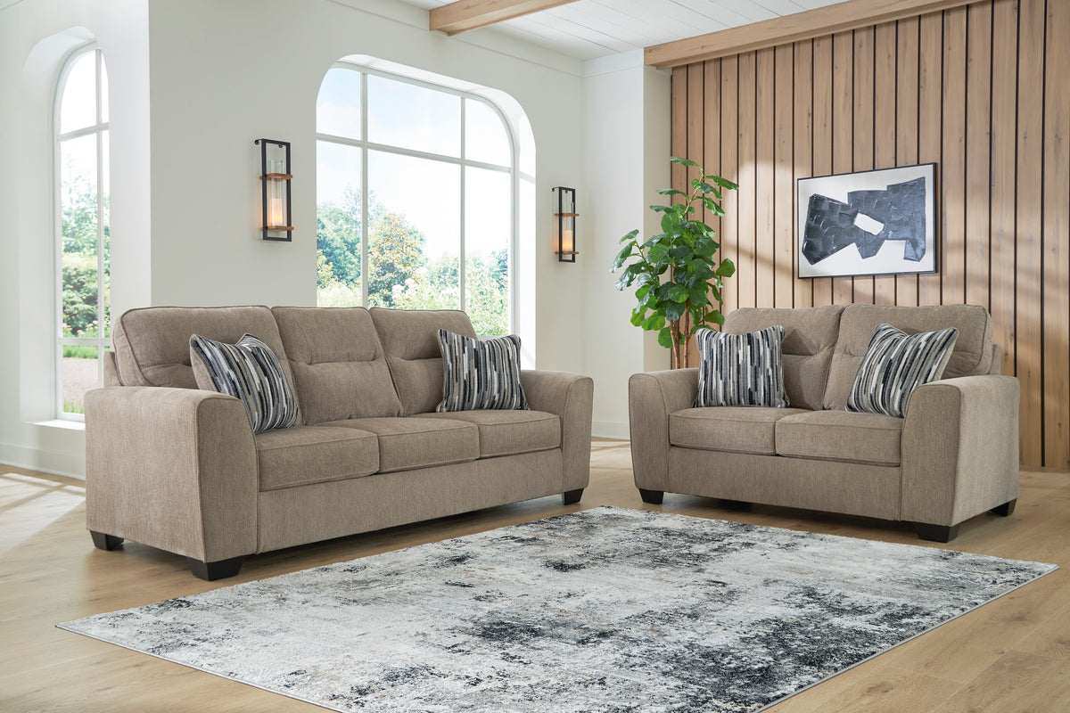 Olten Sofa and Loveseat - Mocha - image 2