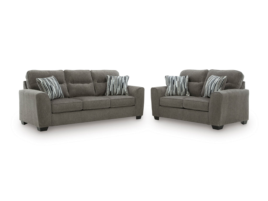Olten Sofa and Loveseat - Graphite