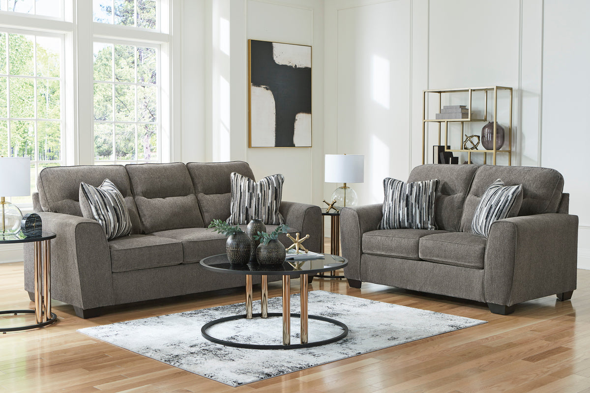 Olten Sofa and Loveseat - Graphite - image 5