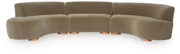 LaraRosa 3-Piece Sectional with LAF Chaise - Sable