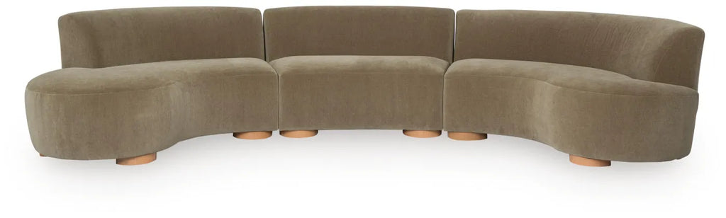 LaraRosa 3-Piece Sectional with LAF Chaise - Sable