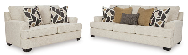 Heartcort Sofa and Loveseat - Quartz