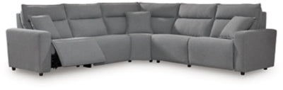 Modmax 5-Piece Power Reclining Sectional - Salt and Pepper