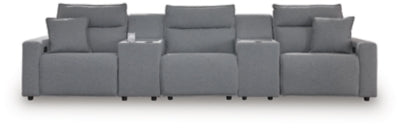 Modmax 5-Piece Power Reclining Sectional - Salt and Pepper
