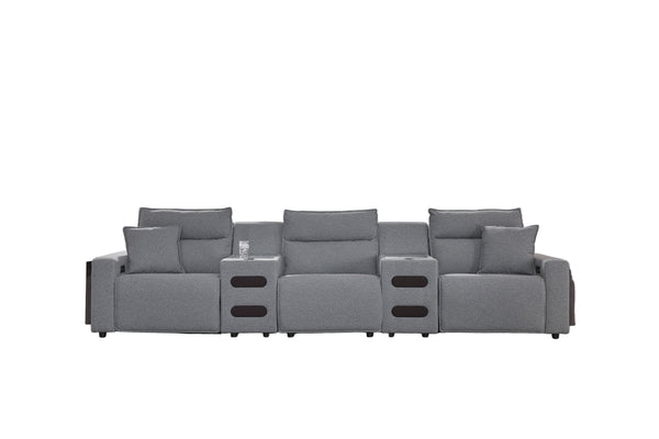 Modmax 5-Piece Power Reclining Sectional - Salt and Pepper