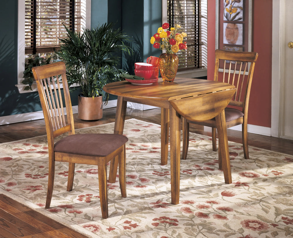 BERRINGER DINING DROP LEAF TABLE AND CHAIRS(SET OF 3)