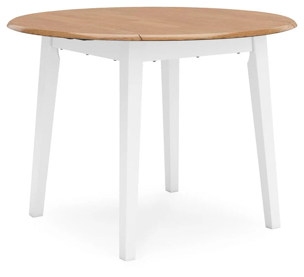 Gesthaven Dining Drop Leaf Table - Natural/White