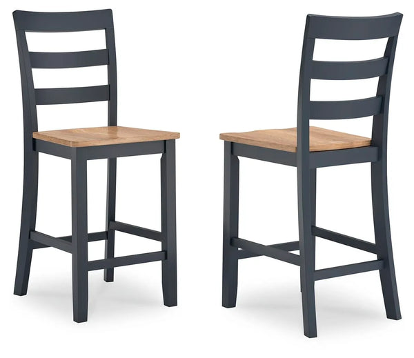 Gesthaven Counter Height Barstool - Natural/Blue