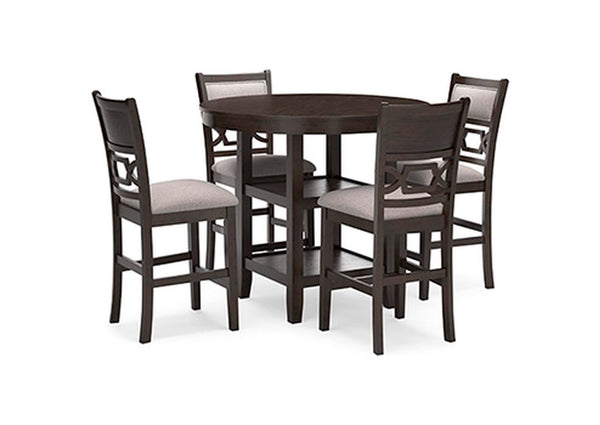 Langwest Counter Height Dining Table and 4 Barstools (Set of 5)