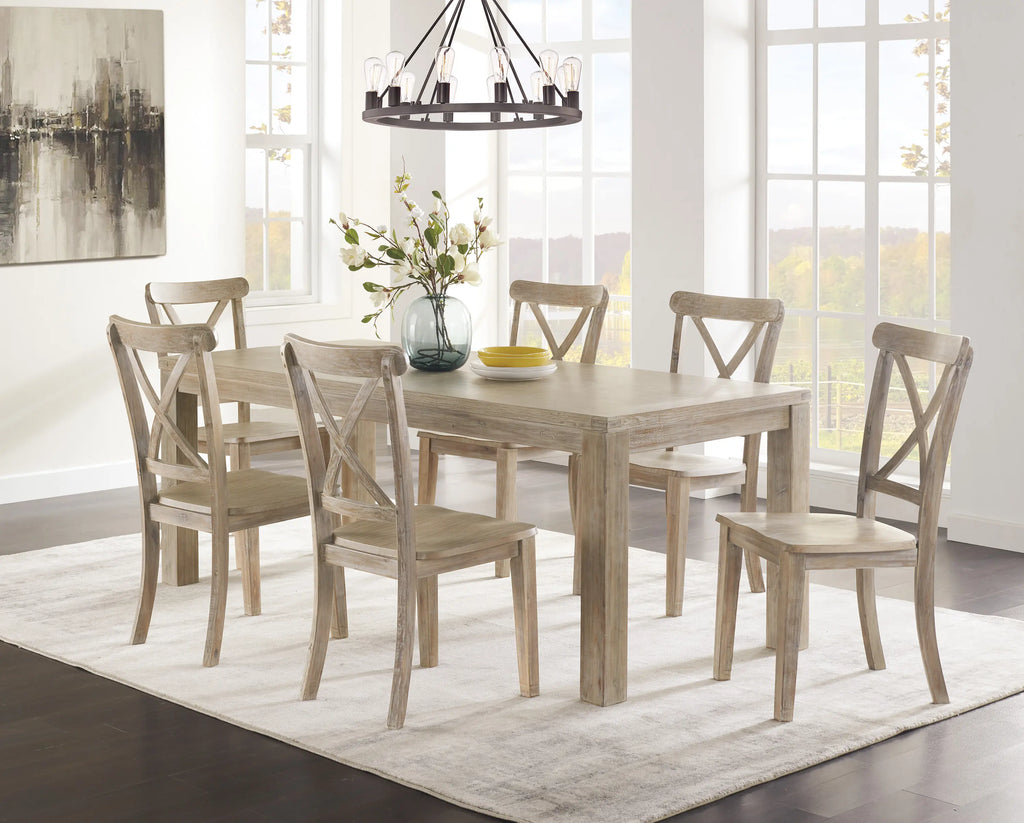 Luvoni Dining Table and Chairs with Bench Set of 6 Ashley Furniture Homestore India