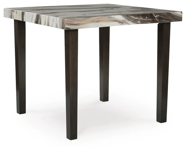 Jazmore Counter Height Dining Table - Dark Brown/Beige