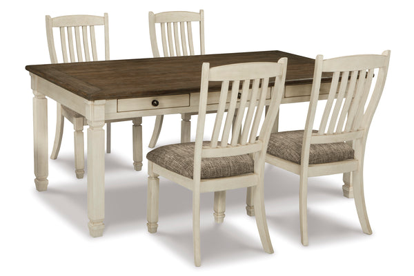 Bolanburg Dining Table, 4 Chairs, Bench, Server and Display Cabinet