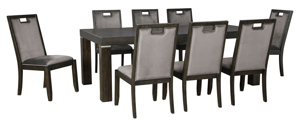 Hyndell Dining Extension Table and Chairs (Sets of 9)