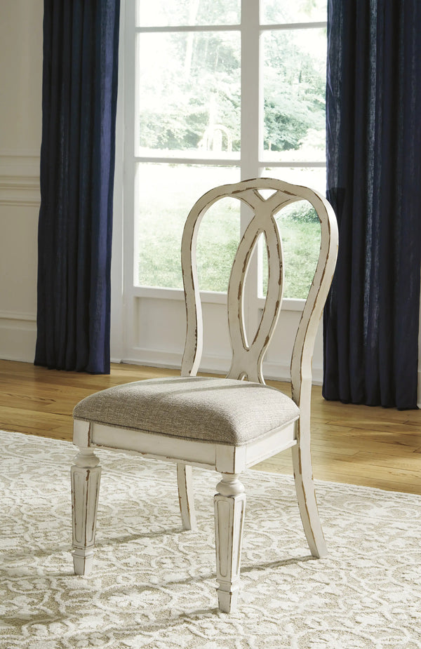 REALYN DINING EXTENSION TABLE AND CHAIRS(SET OF 9)