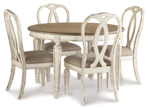 Realyn Dining Table and 4 Chairs