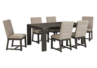 BELLVERN DINING TABLE AND CHAIRS(SET OF 7)