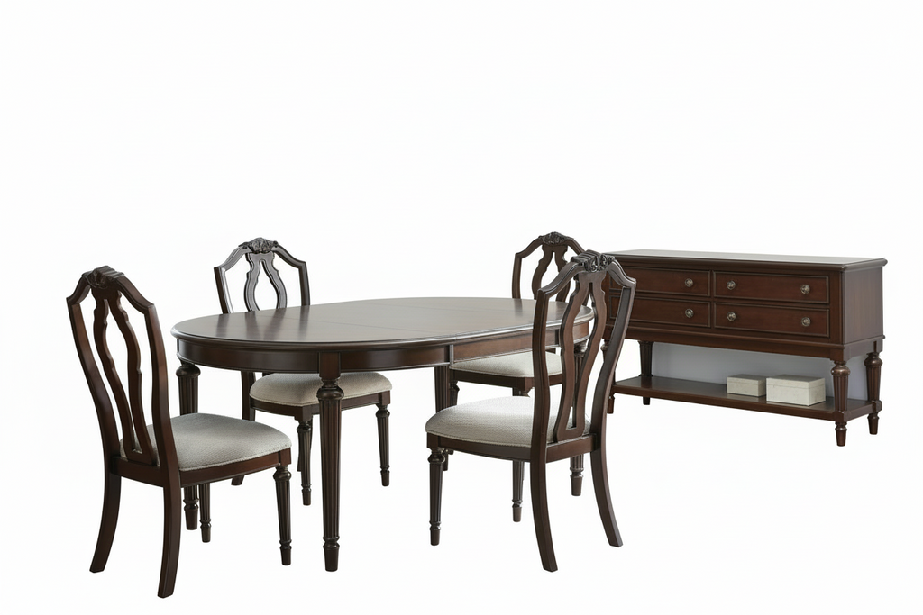 Lavinton Dining Table & 4 Chairs With Room Server (Set of 6)
