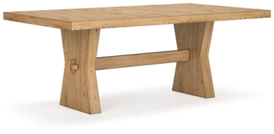 natural wood dining table
