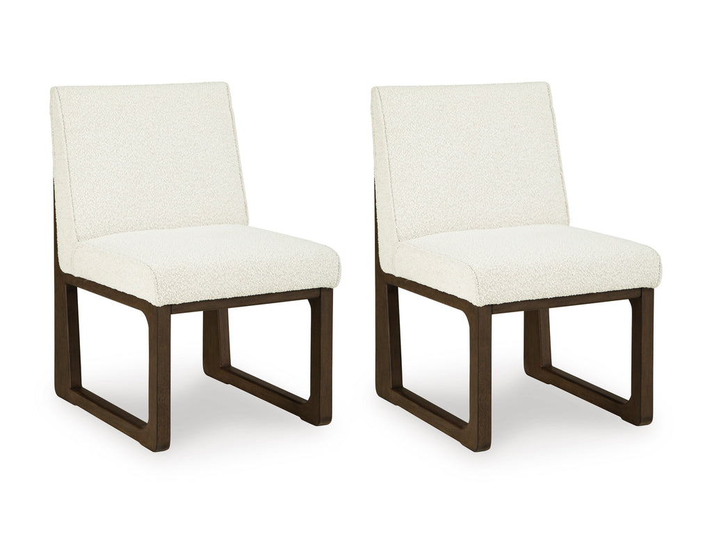 Darimore Dining UPH Side Chair - Off White/Brown (Set of 2)