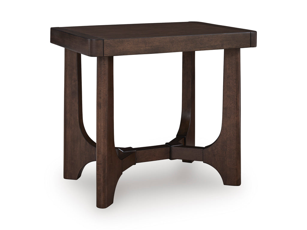 Korestone Rectangular End Table - Dark Brown