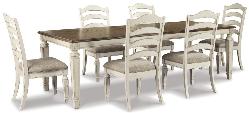 Realyn RECT Dining Room EXT Table and Chairs (Set of 7)