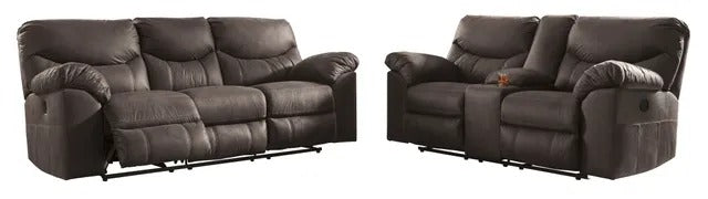 BOXBERG RECLINING POWER SOFA AND DBL PWR REC LOVESEAT W/CONOLE