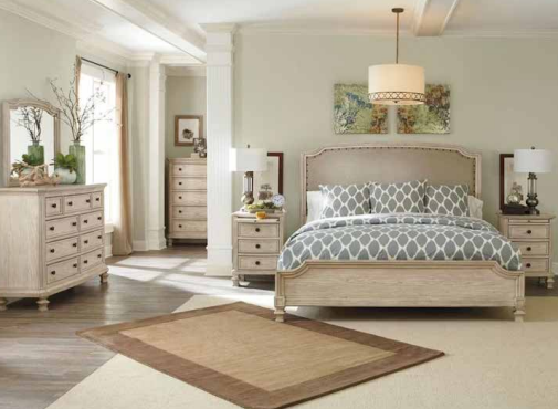 Demarlos King Panel Bed + Dress & Mirror + Chester