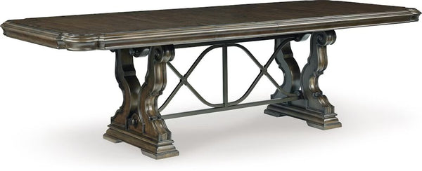 dark brown dining table