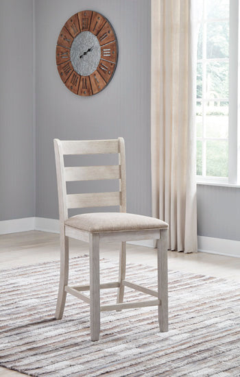 Skempton Counter Height Bar Stool (Set of 2) - White and Light Brown